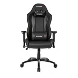 Silla De Escritorio Akracing Nitro Gamer Ergonómica  Negra Y Carbon Black Con Tapizado De Cuero Sintético