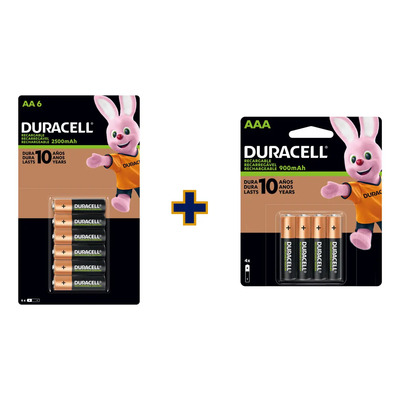 Pila Duracell Recargable Con 6 Pilas Aa Y 4 Pilas Aaa 1.2v | Envío gratis
