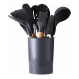 Utensílios Silicone Colher Espátula Concha Cor Kit 12