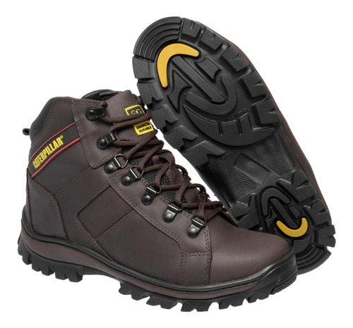 Bota Couro Lançamento Cat Caterpillar Carbondate Original