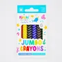 Crayones Kiruki Crayones Jumbo Color Colores Clásicos X 6 U