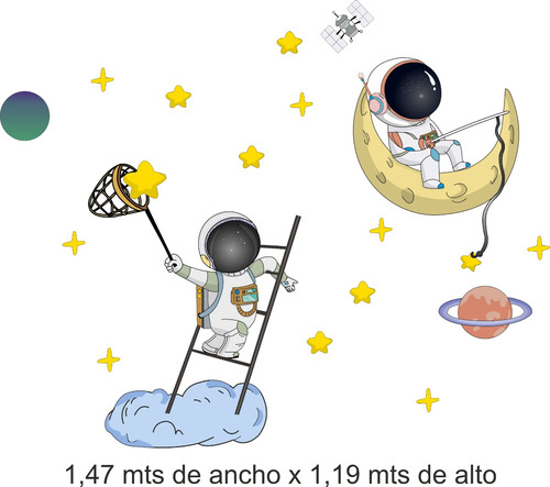 Vinilo Infantiles Astronautas Mod Wall Stickers