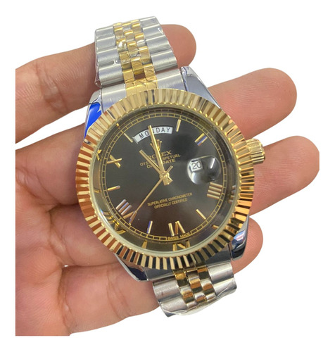 Relogio Masculino Rolex Presidente Misto Com Preto