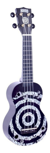 Ukelele Soprano Mahalo Designer Target Con Funda Md1t Color Negro