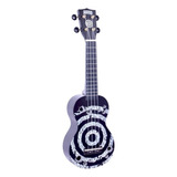 Ukelele Soprano Mahalo Designer Target Con Funda Md1t Color Negro