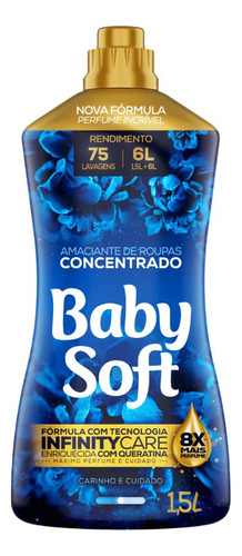 Amaciante Concentrado Baby Soft Carinho E Cuidado 1,5l