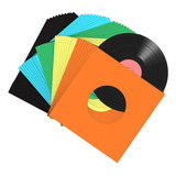 Fundas P/discos De Vinilo, Multicolor, 18x18cm, 45 Rpm, 50un