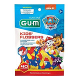 Flosser Dental Gum Con Aplicador Paw Patrol Sabor Uva 40 u