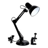 Luminária Mesa Abajur Articulavel Garra E Base 65cm Bivolt Cor Da Estrutura Preto