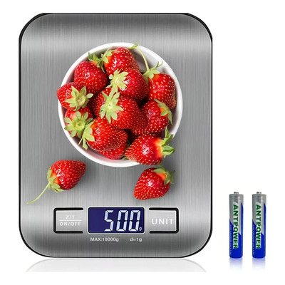 Balanza digital Uorlen cocina 10kg gris con acero inoxidable y función tara | MercadoLibre