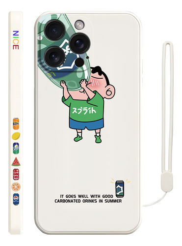 Funda Silicona Para iPhone Diseño Bebidas Sabrosas +correas