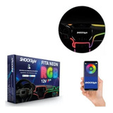 Fita Neon Led Rgb Luz Interna Painel Carro 5 Canhões Top