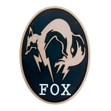 Quadro Placa Metal Gear Sold - Fox Em Relevo Gamer