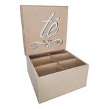 Caja De Te 6 Divisiones, Madera Mdf