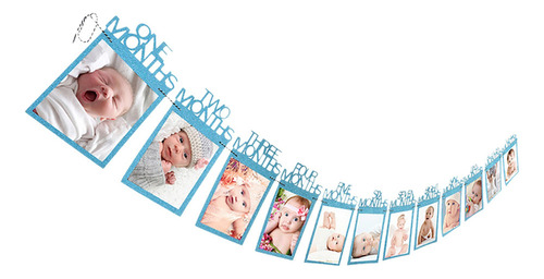 Cartel Colgante Con Foto De Crecimiento, Foto, Mes, Bebé