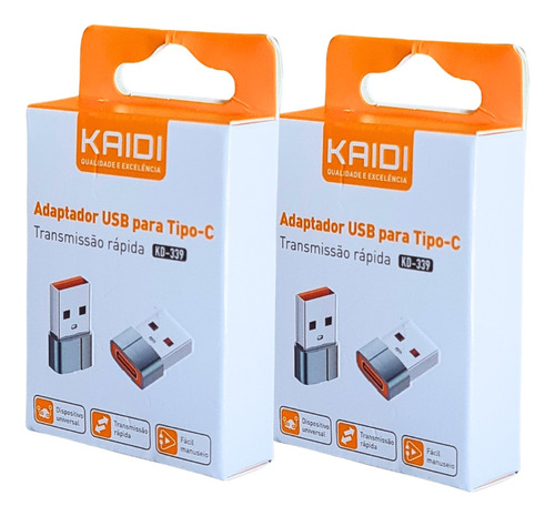 Mini Adaptador Usb-a Para Tipo-c  Transmissão Rápido Kd-339