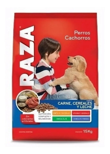 Alimento Raza Cachorros Carne Cereal Y Leche 15kg