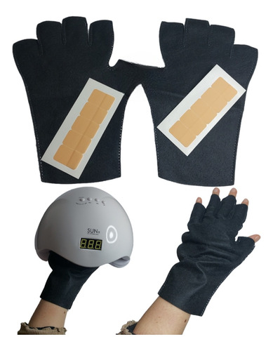 Guantes Protectores De Luz Uv/led, De Lampara De Uñas. 1 Par