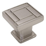 10 Pack 7155sn Satin Nickel Square Cabinet Hardware Knob - 1