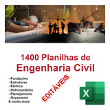 1400 Planilhas De Engenharia Civil, Orçamento E Planejamento