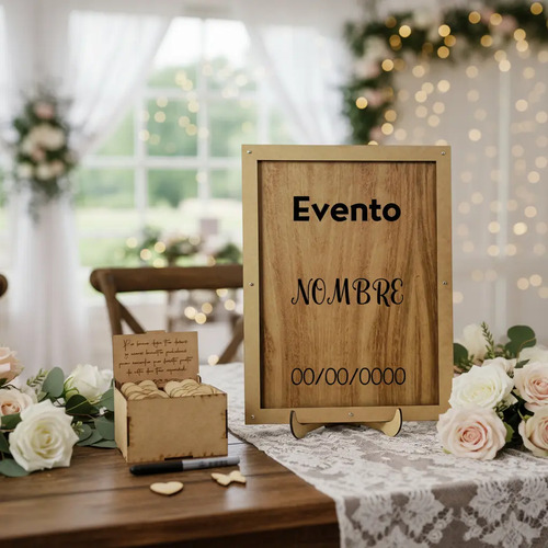 Cuadro De Firmas, Libro De Invitados Boda Xv Años, Bautizo