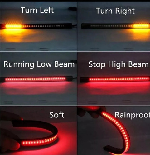 Tira Led Stop Direccionales Para Motocicleta