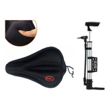 Cubre Asiento Bici Gel Universal+ Inflador Aluminio Portatil