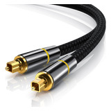 Cable Audio Digital Optico Toslink Alta Calidad Encordado 2m