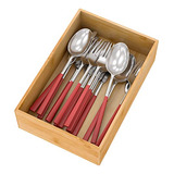 Organizador De Cajones De Cocina De Bambú, Caja De Almacenam