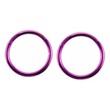 Aro Argolla Titanio Piercing Rosa Fucsia 10mm Clicker 1 Par