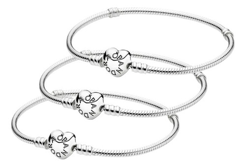 3 Pcs Pulsera Original Plata Incluye Estuche Y Bolsa 2024 Y