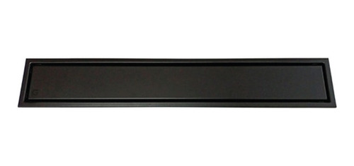 Rejilla Piso Rectangular Invisible De 80cm X 10cm Negro Mate