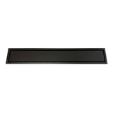 Rejilla Piso Rectangular Invisible De 80cm X 10cm Negro Mate