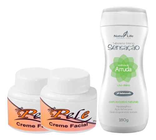 2 Creme Facial Clareador Nova Pele + Sabonete Íntimo Arruda