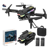 Drone Profesional Doble Camara 4k Con Luces Led + 2 Baterias