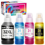 Kit De Botellas De Tinta De Repuesto Compatible Hp 31 3...