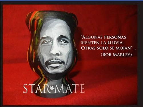 Mate Pintado A Mano Bob Marley