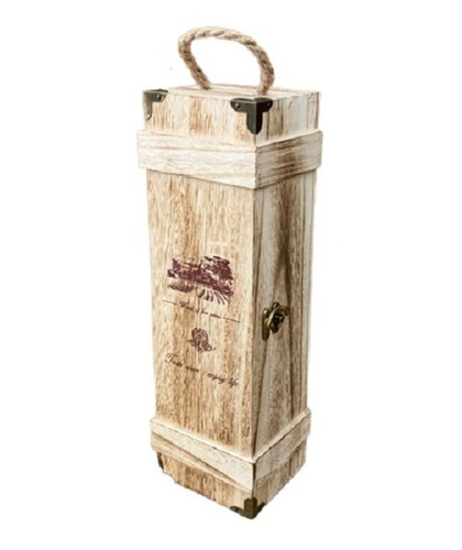 Caja De Madera Para 2 Botellas De Vino / Runn