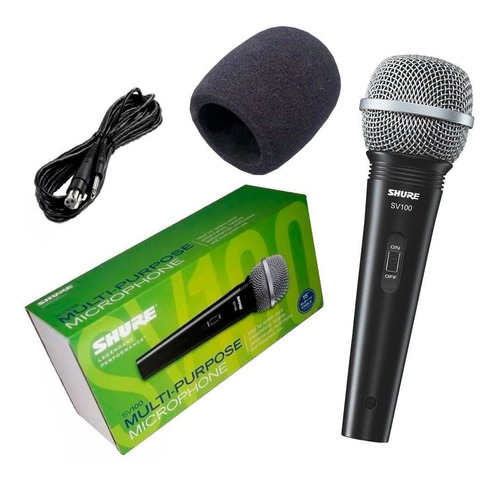 Microfone Shure Sv100 Original C 2 Anos De Garantia + Espuma