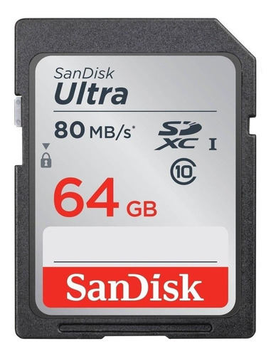 Cartão De Memória Sandisk Sdsdunc-064g-gn6in  Ultra 64gb