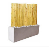 Kit Panel Cañas 2m Bambu Maceta Fibrocemento 60 Cm 1ºcalidad