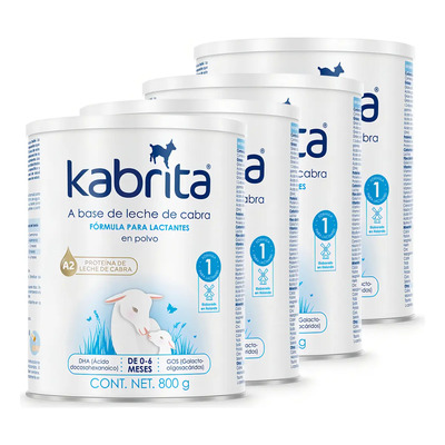 Leche de fórmula en polvo Ausnutria BV Kabrita Etapa 1 en lata - Pack de 4 de 800g - 0 a 6 meses | MercadoLibre