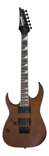 Guitarra Elétrica Para  Canhoto Ibanez Rg Gio Grg121dx Soloist De  Okoume Walnut Flat Com Diapasão De Amaranto