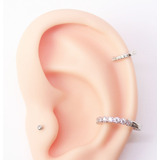 Kit 3 Piercings Fl A Ouro Br Indiano, Conch E Micro Piercing