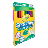 Crayola Super Tips Plumon Delgado 12 Piezas Lavable