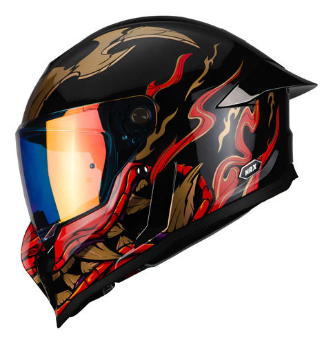 Casco Moto Integral Hax Black Pearl Certificado Ece\u002Fdot Shog | Meses sin interés
