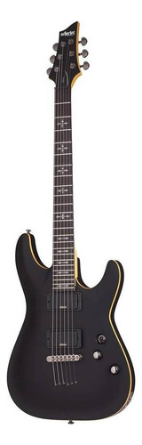 Guitarra Eléctrica Schecter Demon Series Demon-6 De Tilo Aged Black Satin Con Diapasón De Wengué