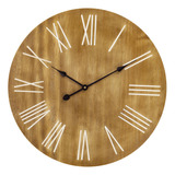 Reloj De Pared Grande De Madera De 24 Pulgadas, Funciona Con