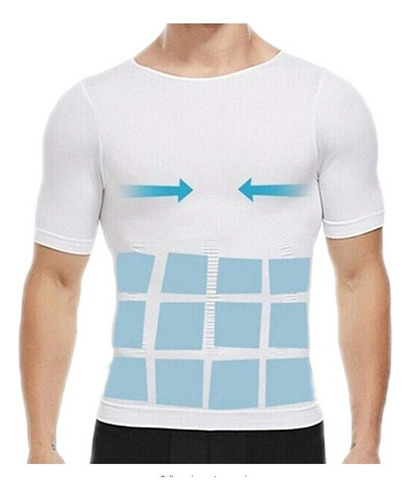 Camiseta Masculina Modeladora A Cuerpo A Compresión \