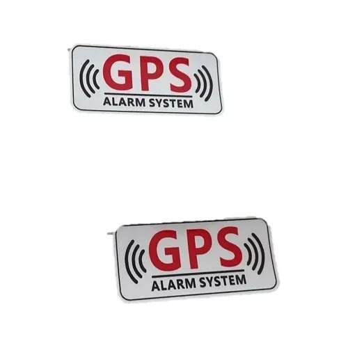 Calcomanía  Sticker Gps Protected Disuasivo 2 Pz Auto Moto